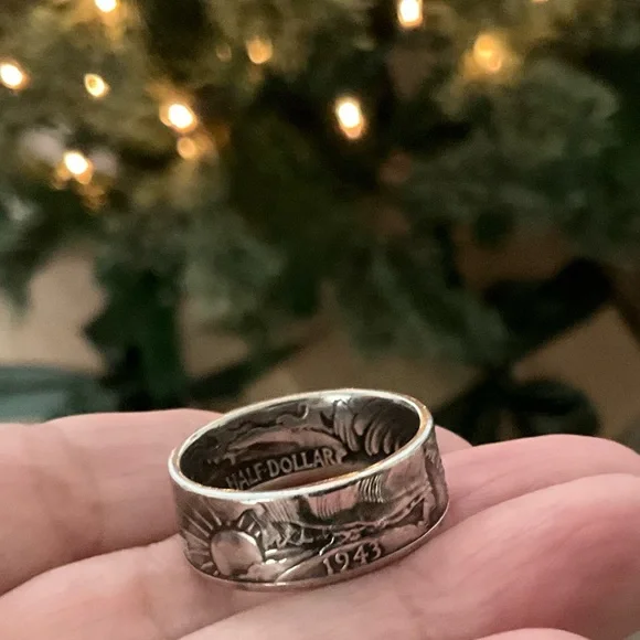 Silver 90% Coin Rings Bundle 2x Continental Silver